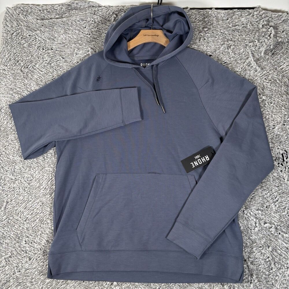 Rhone Dreamstate Hoodie Mens Medium Blue Activewear Training Stretch Gym NEW